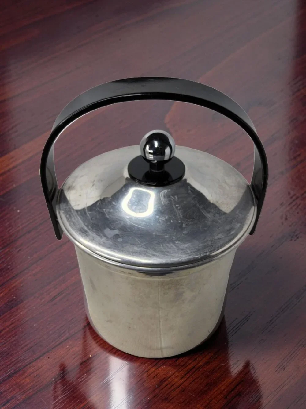 Vintage Heavy Aluminum Large Insulated Ice Bucket